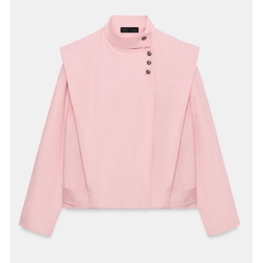 Zara ZW collection buttoned wrap jacket Size Xs (10-b70)